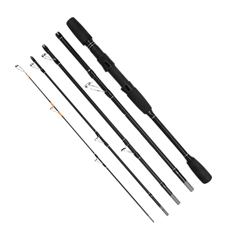 1.8M Carbon Fiber Travel Fishing Rod Straight handle Casting Pole Lightweight