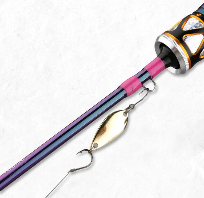 Trout Fishing Rod 1.68M 1.8M Portable Ultra Light Solid Tip Carbon Spinning Pole
