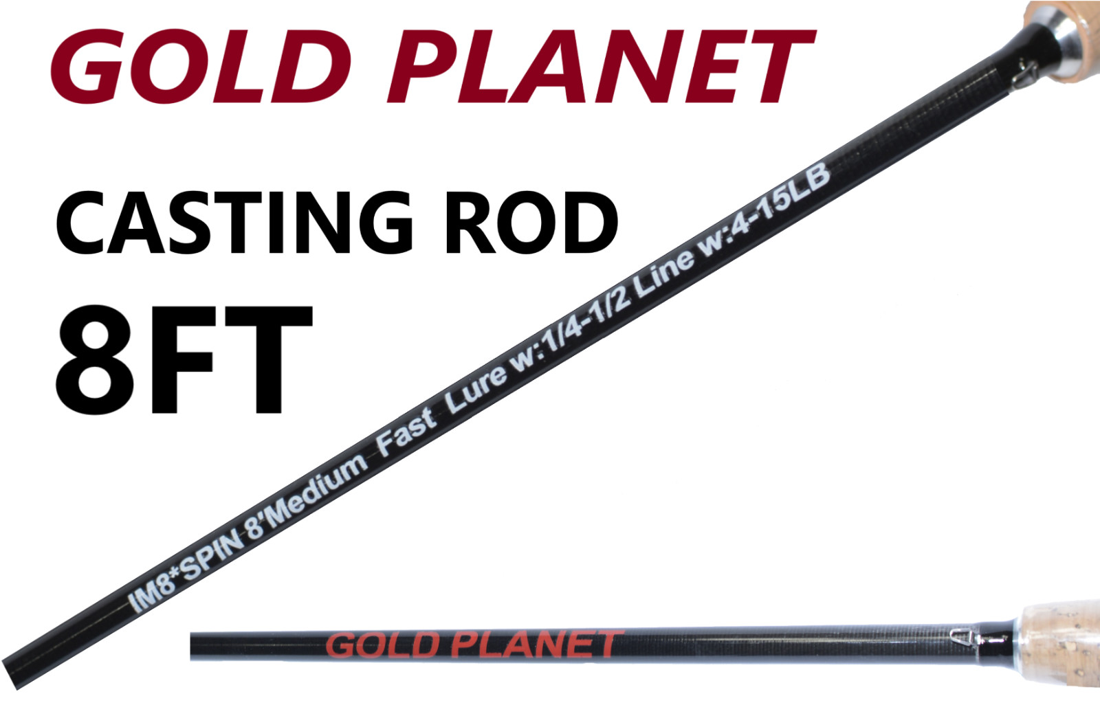 Fishing Pole Spinning Casting Rod Carbon Fiber Portable Medium Fast Lightweight