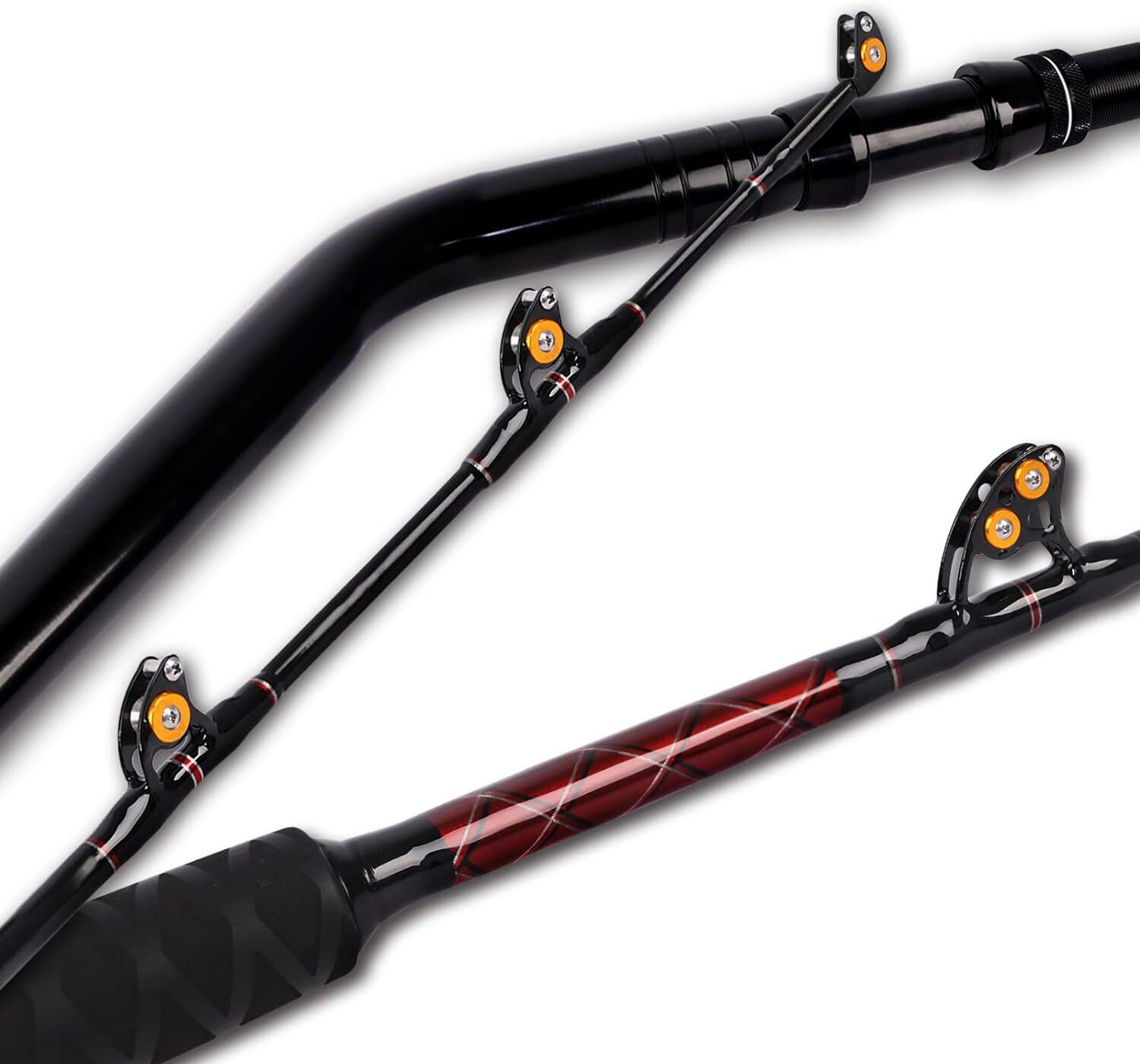 Saltwater Trolling Rod Offshore Big Game Boat Fishing Pole w Roller Guides Heavy