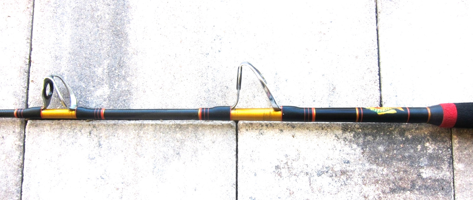 TOP-QUALITY Custom Live-Bait Stand-Up Rod: 6’7″; 15-40lb – GOOD WORKING USED CD!