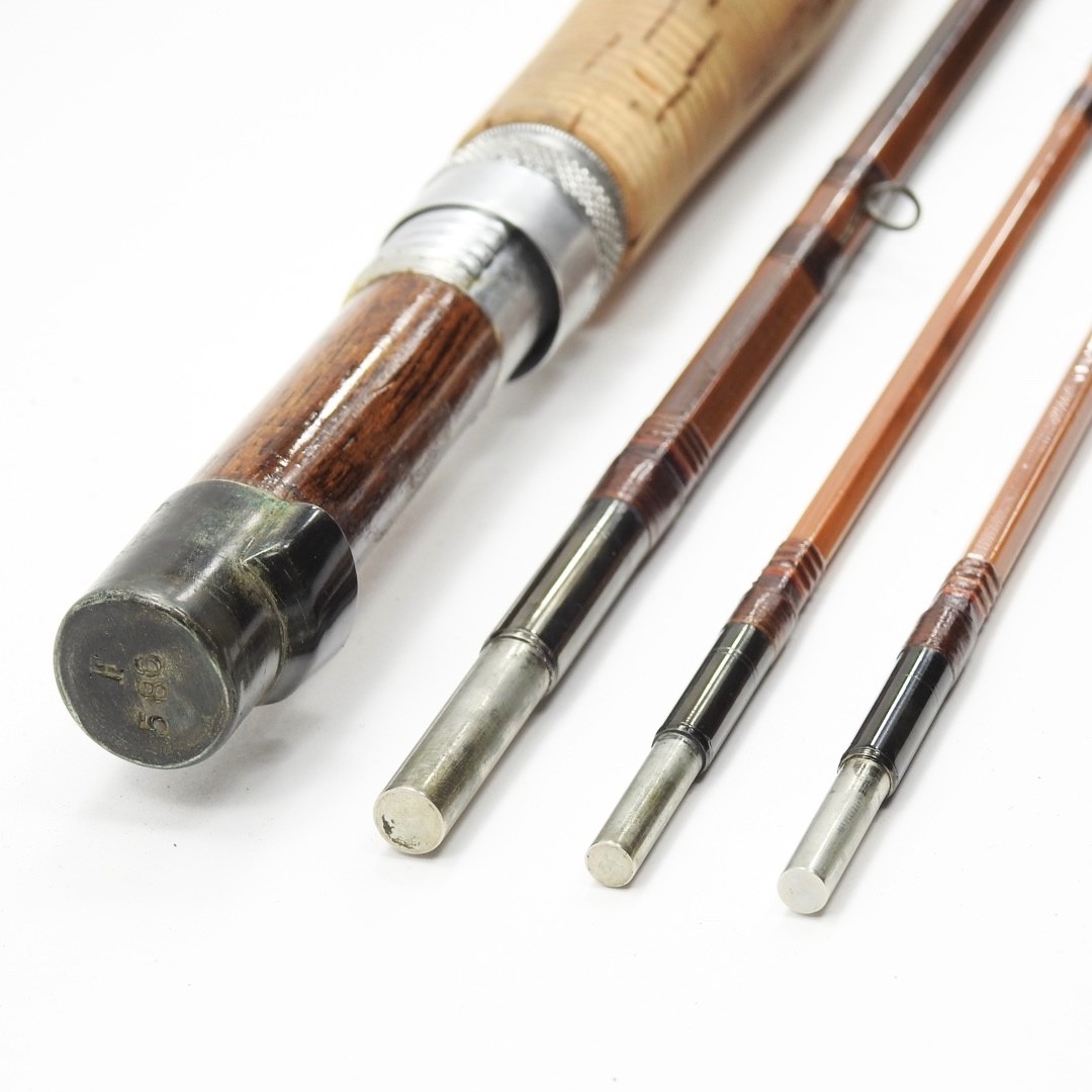 F.E. Thomas Special “Streamer Browntone” Bamboo Fly Rod. 9’. 3/2. W/ Tube & Sock