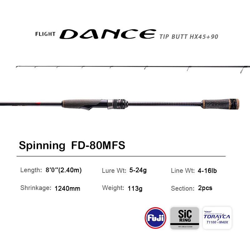 PURELURE NEW DANCE 10FT Spinning Rod Bass High Carbon Long Casting