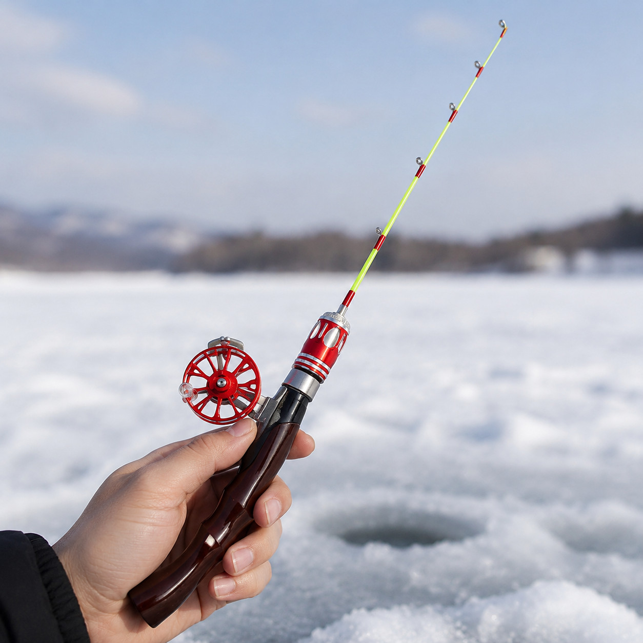 Panfish Ice Rod, Carbon Fiber Composite Ice Fishing Rod, Soft Action Winter