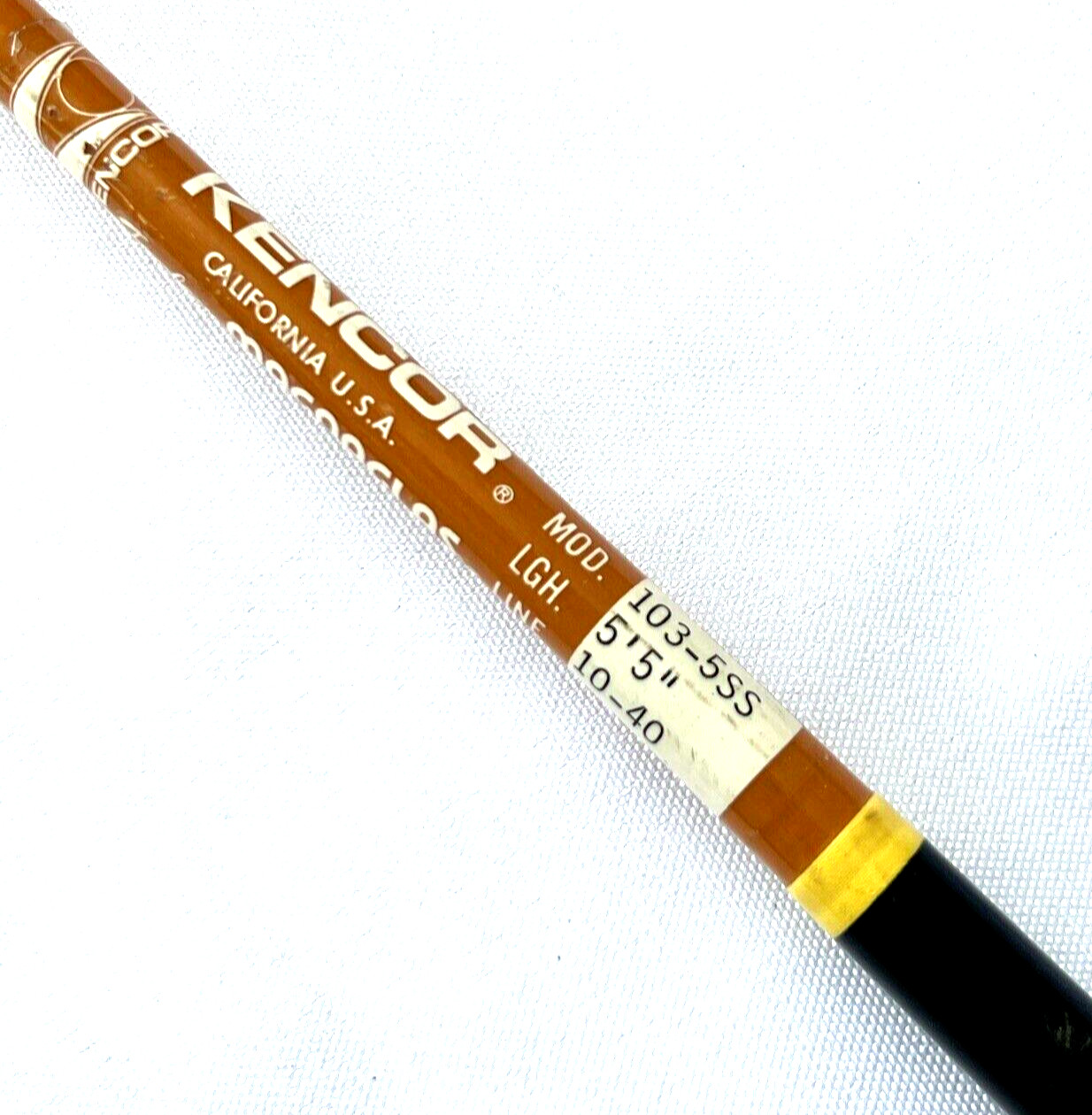 Kencor 103-5SS 5’5” 10-40Lb Tenlew Magnaglas Spinning Fishing Rod Made In USA