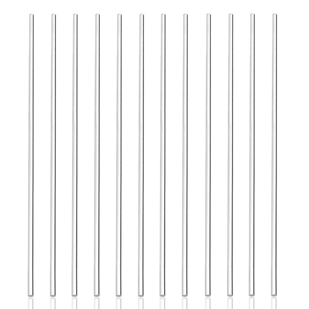 12 Pcs Acrylic Dowel Rods for DIY Crafts,Transparent,0.25″ Diameter, 12″ Length