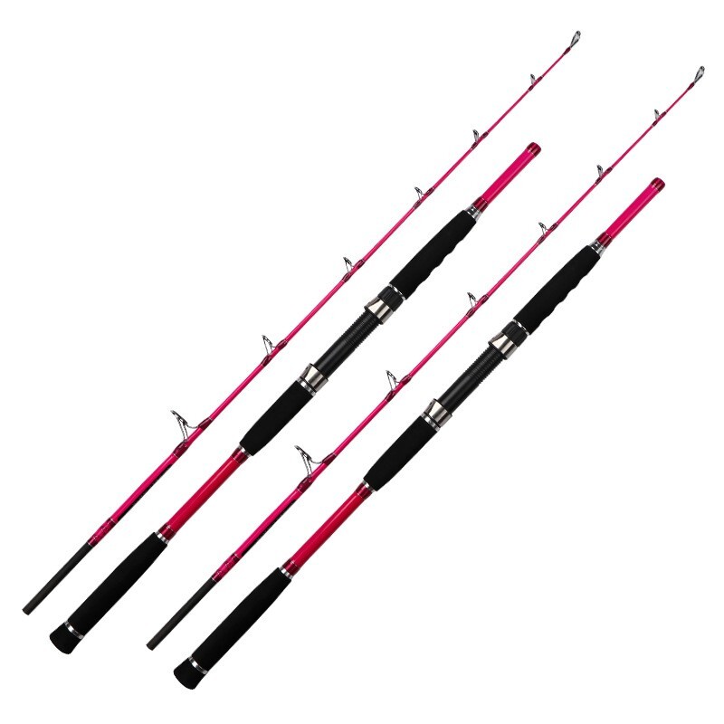 Fishing Rod 1.7M Carbon Fiber Spinning Boat Rod Travel Fast Pole Lure WT 80-120g