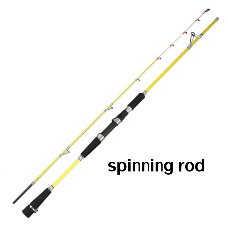 Boat Fishing Rod 6ft Carbon Fiber Spinning Casting Rod 2 Section Trolling Pole