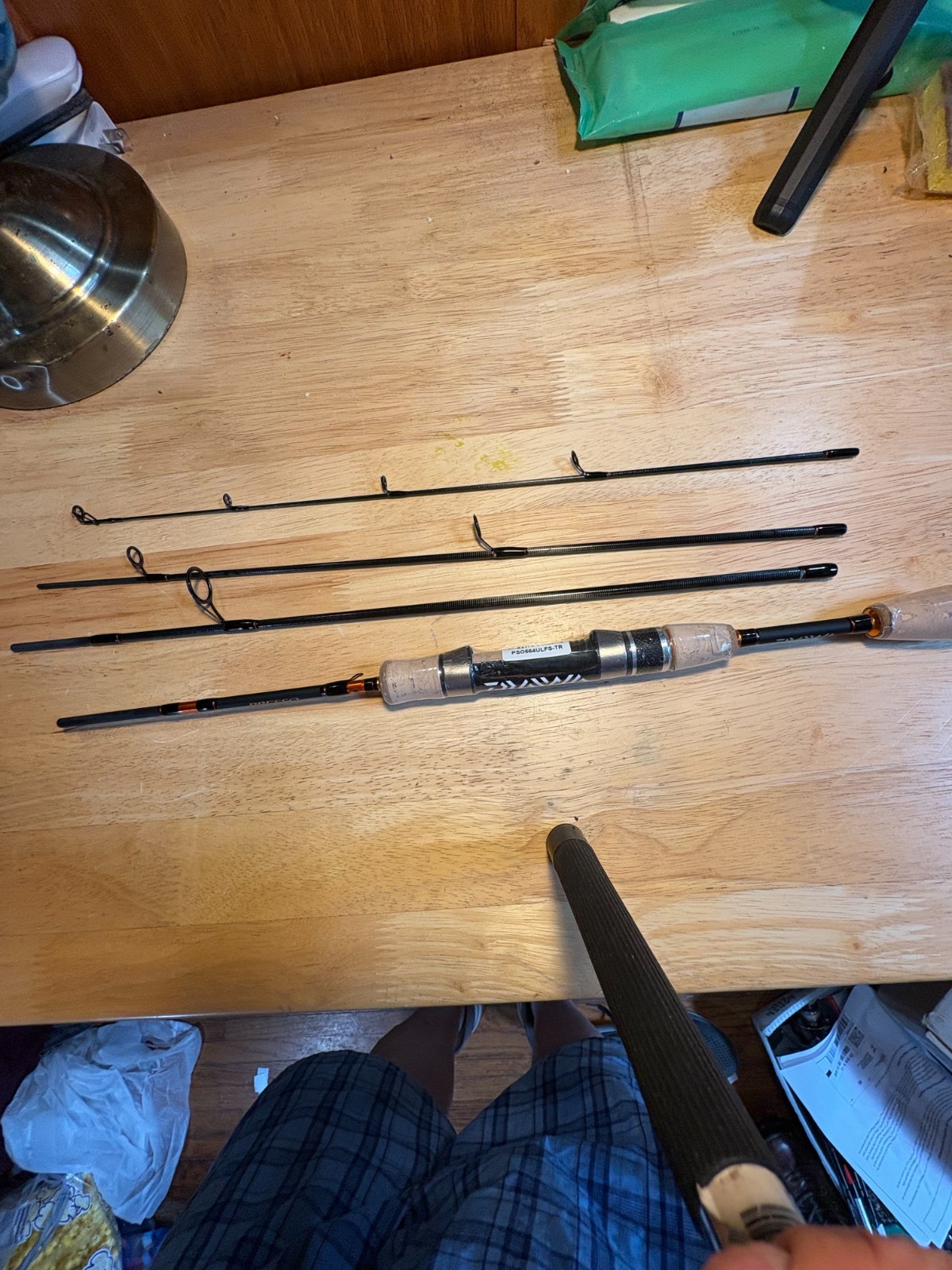 Diawa Presso Ultra Light 4 piece spinning rod, 6 foot, 1 t0 6 lb line weight