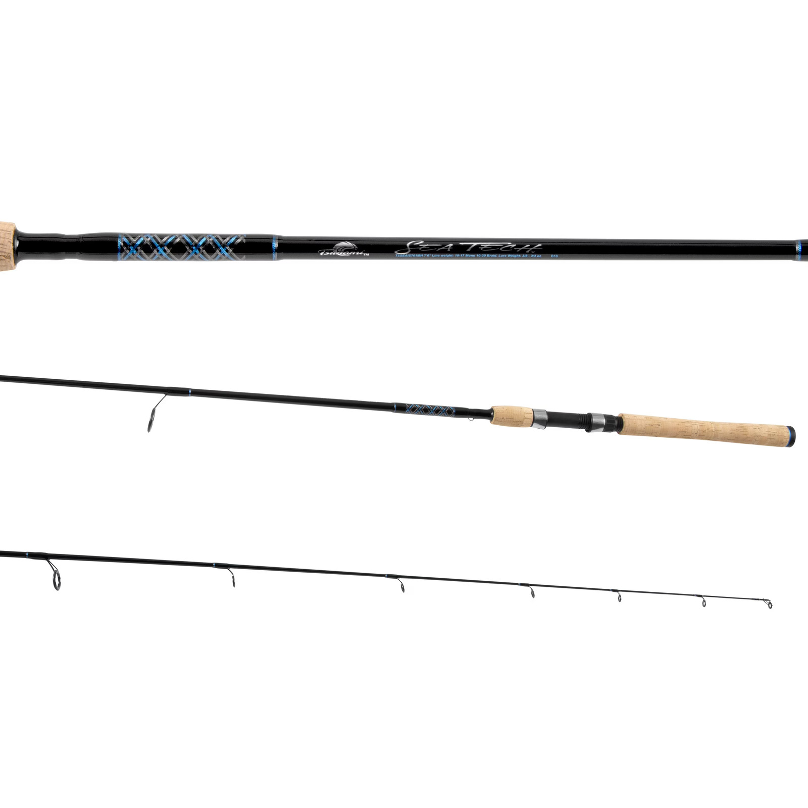 Sea Tech 7′ Medium Heavy Spinning Fishing Rod for Saltwater Fishing