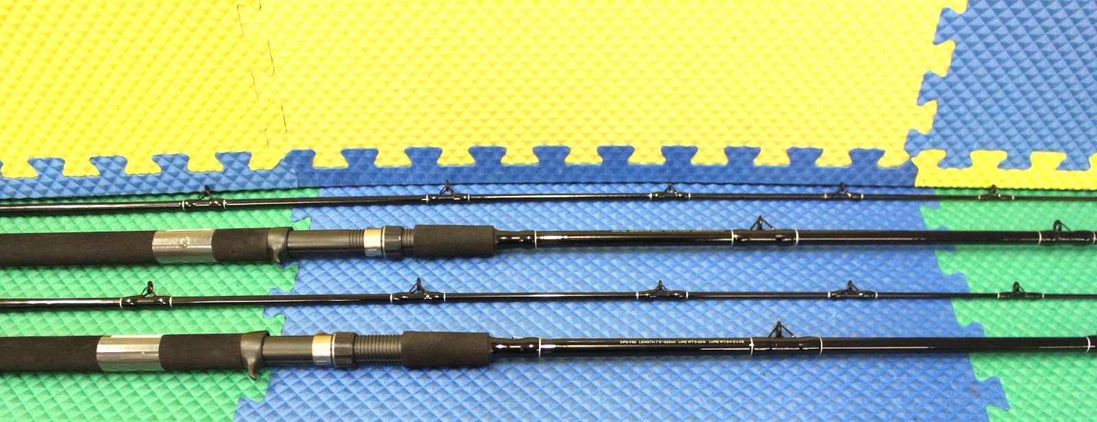 Okuma Black Classic Pro Conventional Trolling Rod Med 7′ 6″ 2Pc CPC-762 2-Pack