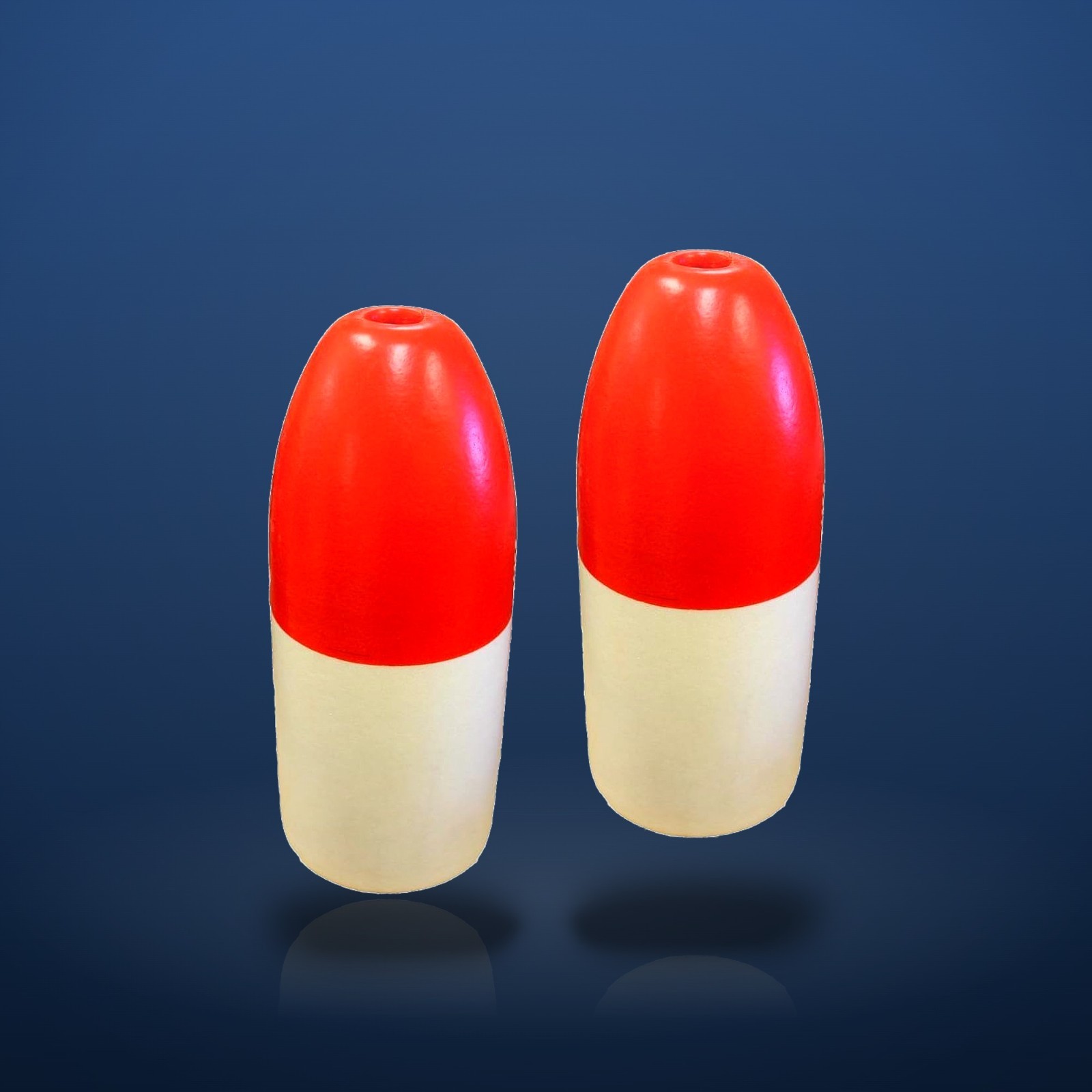 Two 5×11-Inch Floating Buoys in Red/White – Perfect for Crabbing Stability