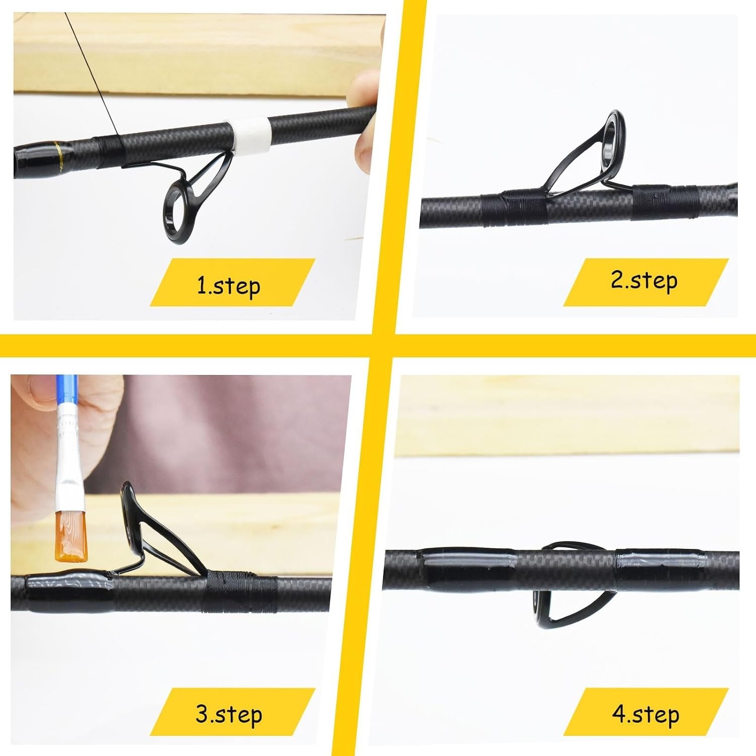 KW 55PCS Heavy Double Feet Fishing Surf Spinning Casting Saltwater Line Rod R…