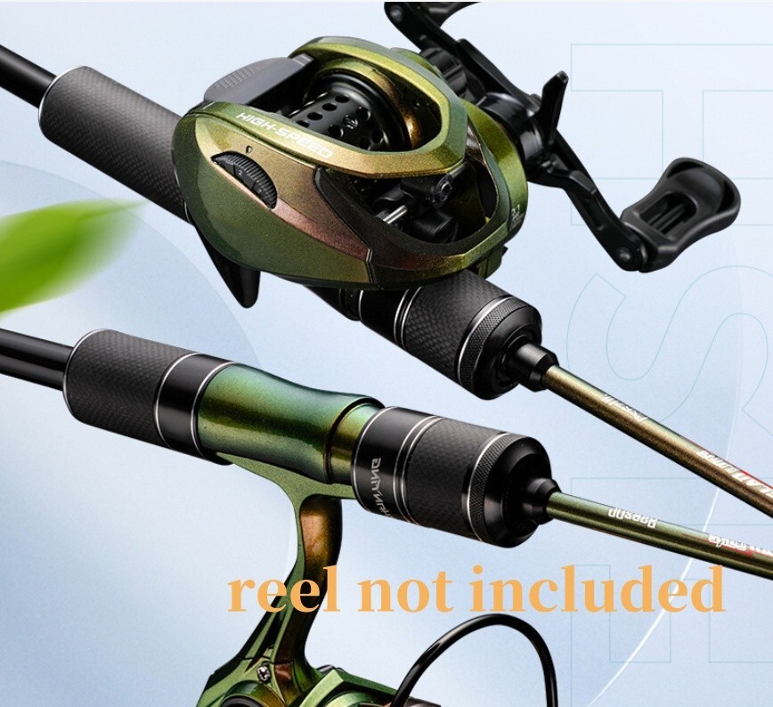 Fishing Rods 5.51FT Casting Spinning Rod Carbon Fiber 2 Section Lure Poles Bass