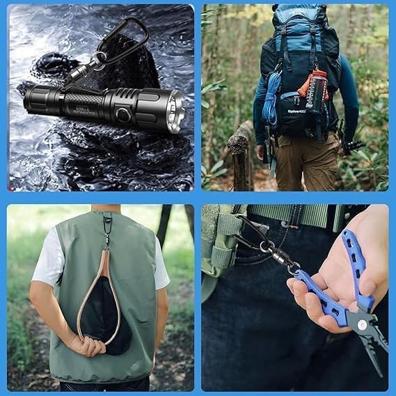 VQORAHUIX Magnetic Net Release Fly Fishing Up to 100″, Red Aluminum