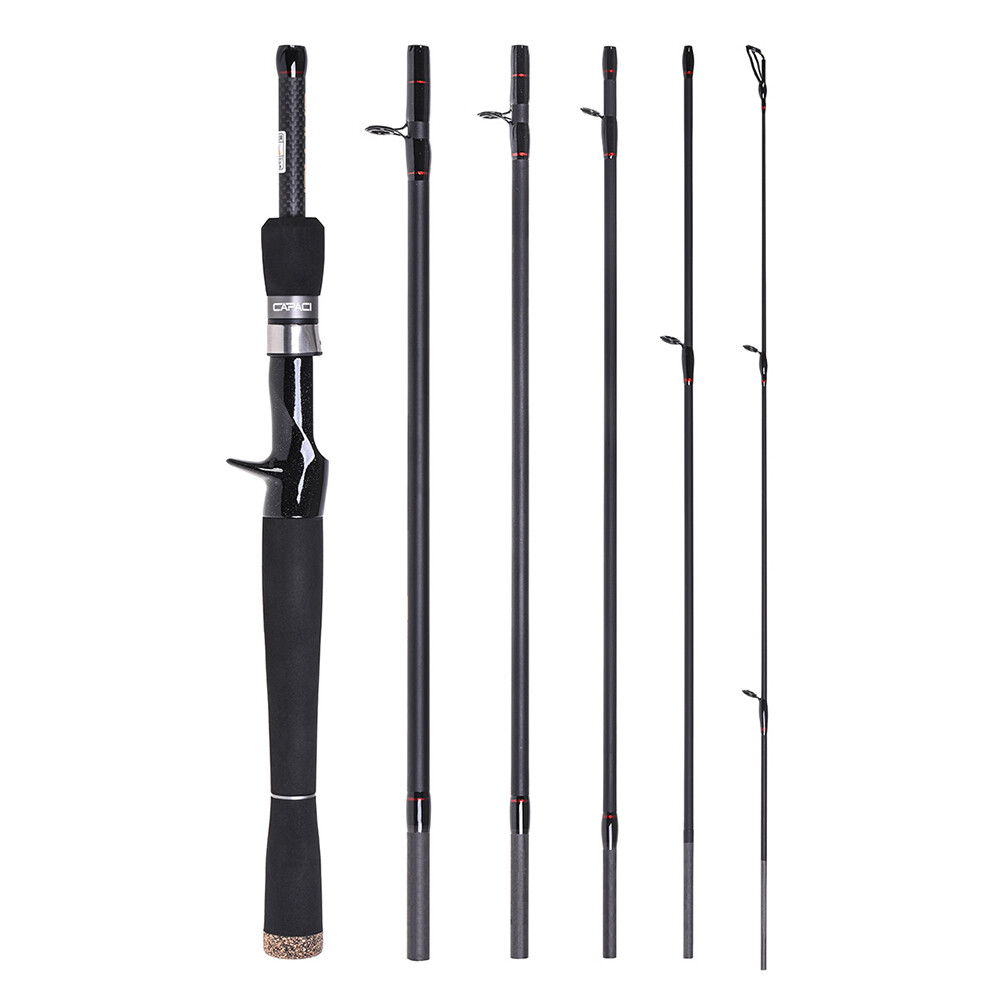 2.1m / 2.4m 6 Sections Carbon Casting Fishing Rod Lure Fishing Rod R1E7