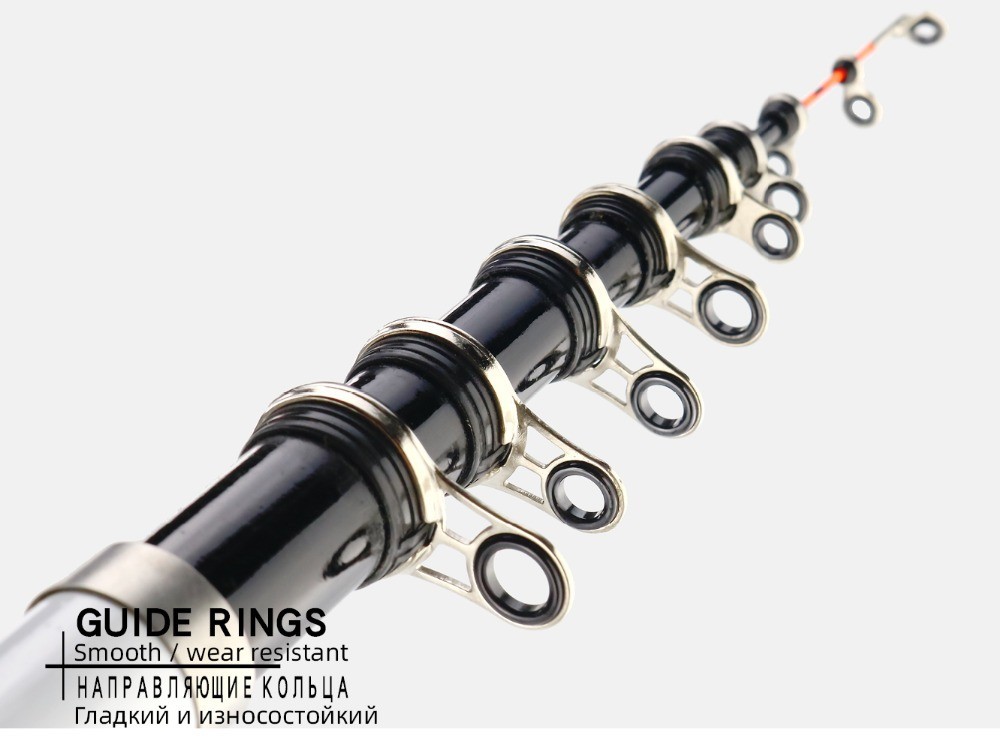 Spinning Rod Rock Fishing Carbon Fiber Mini Telescopic 1.5/1.8/2.1/2.4/2.7/3.0M