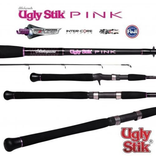 Ugly Stik PINK Spin Fishing Rod – 3’6″ 1-3 kg 1 Piece – USPI-SP7361L + Free Post