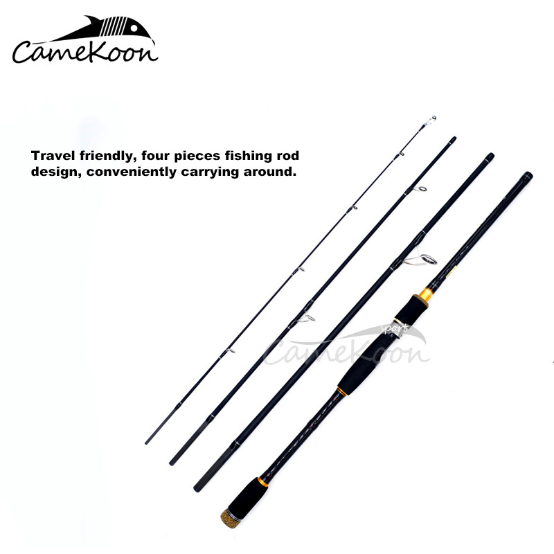 CAMEKOON Spinning Fishing Rod 6’8/7’8/8’8/9’6 Lure Weight 10-25oz 4PCS Lure Pole