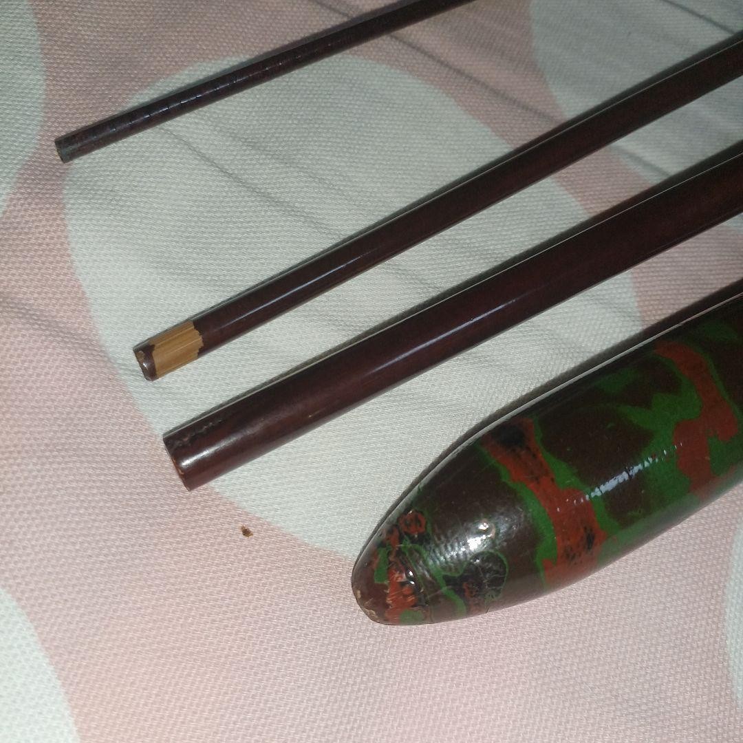 Herabuna Bamboo Fishing Rod 9 Shaku Ultra-soft Replace Carbon Tip Used