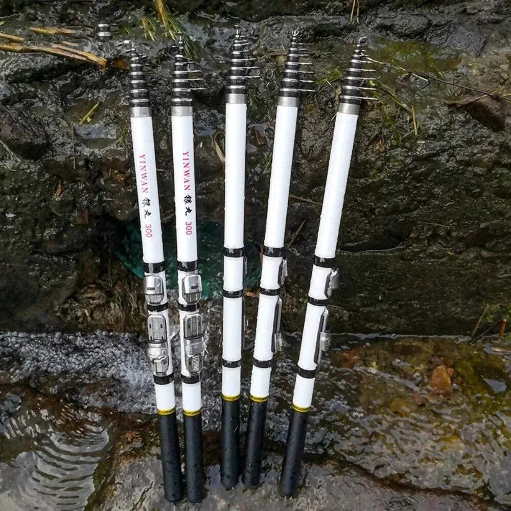 1.8m/2.1m/2.4m/2.7m/3.0m Telescopic Rock Fishing Rod Spinning Fly Carp Feeder Ca