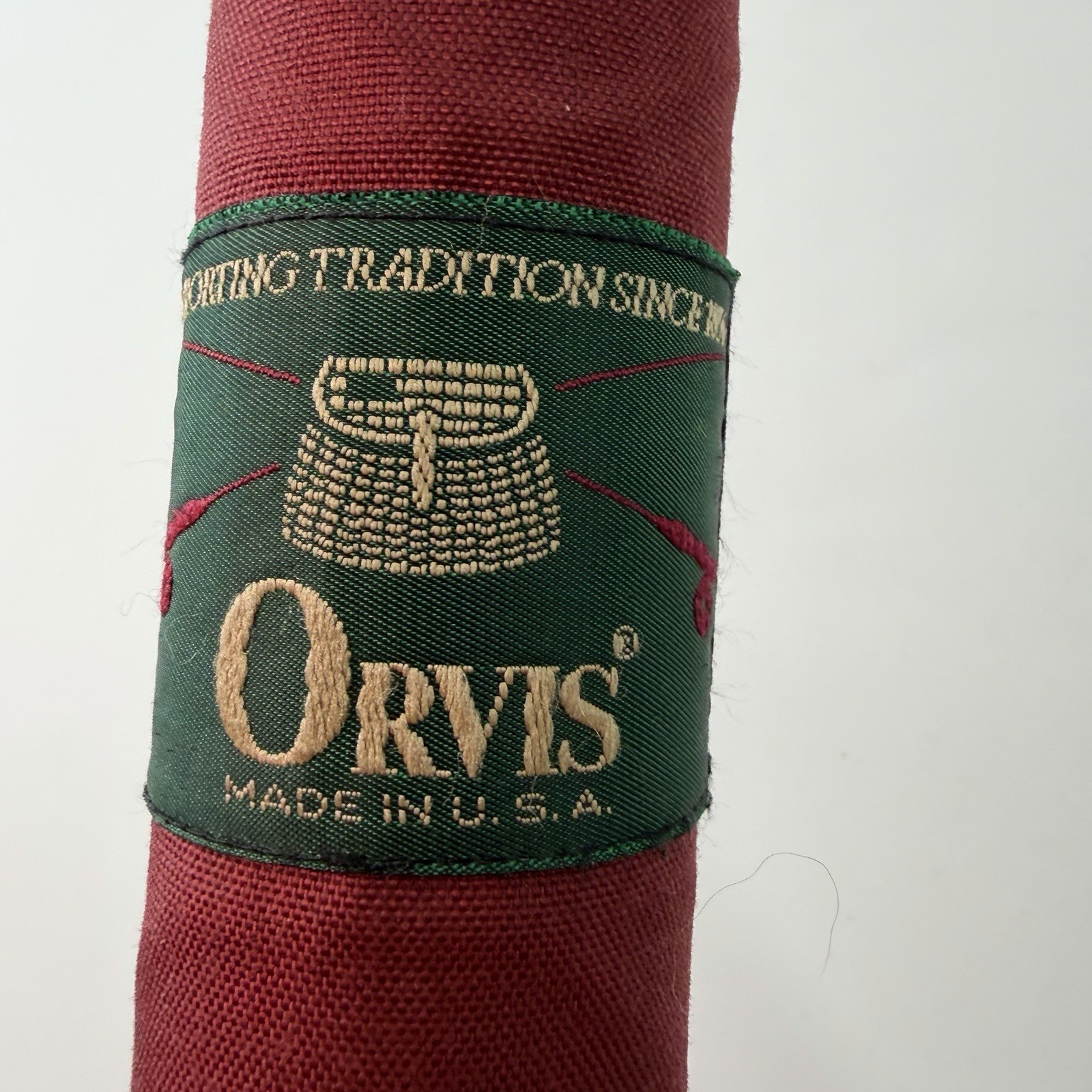 Vtg Orvis Superfine 8′ 6″ 5wt 2pc (Tube Only) Storage Travel Red 54″ Long Y309