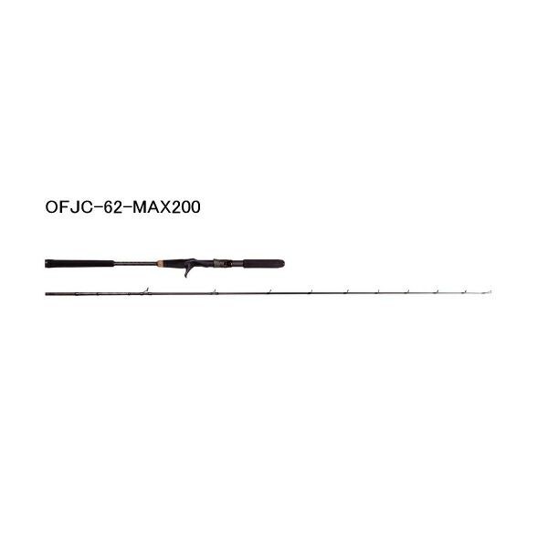 Abu Garcia Ocean Field Jigging Rod OFJC-62-MAX200 150g-200g Light Tackle Used