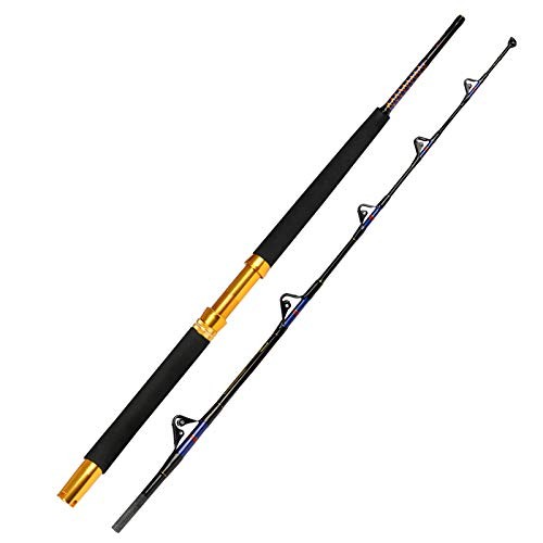 Saltwater Fishing Trolling Rod 1 Piece/2 Piece Heavy Roller Rod Big Game