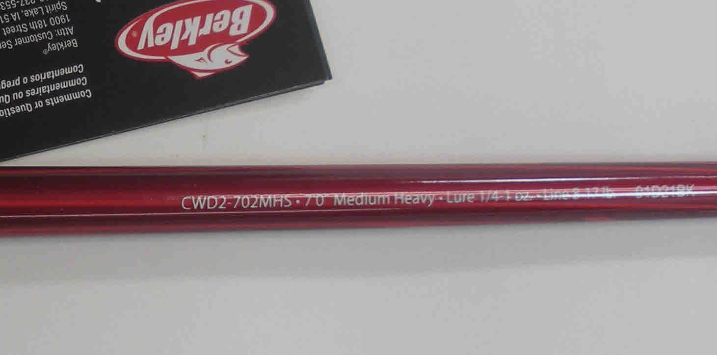 Berkley 1519471 CWD2702MHS Cherrywood II Spinning Rod 7ft 2pc Medium Heavy