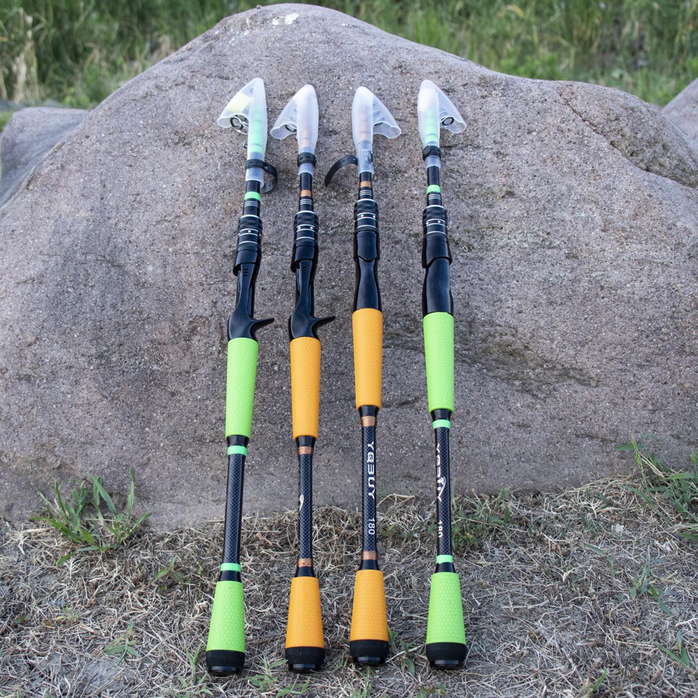 1.8/2.1/2.4M Telescopic Fishing Rod High Carbon Fiber Spinning Carp Feeder Rod