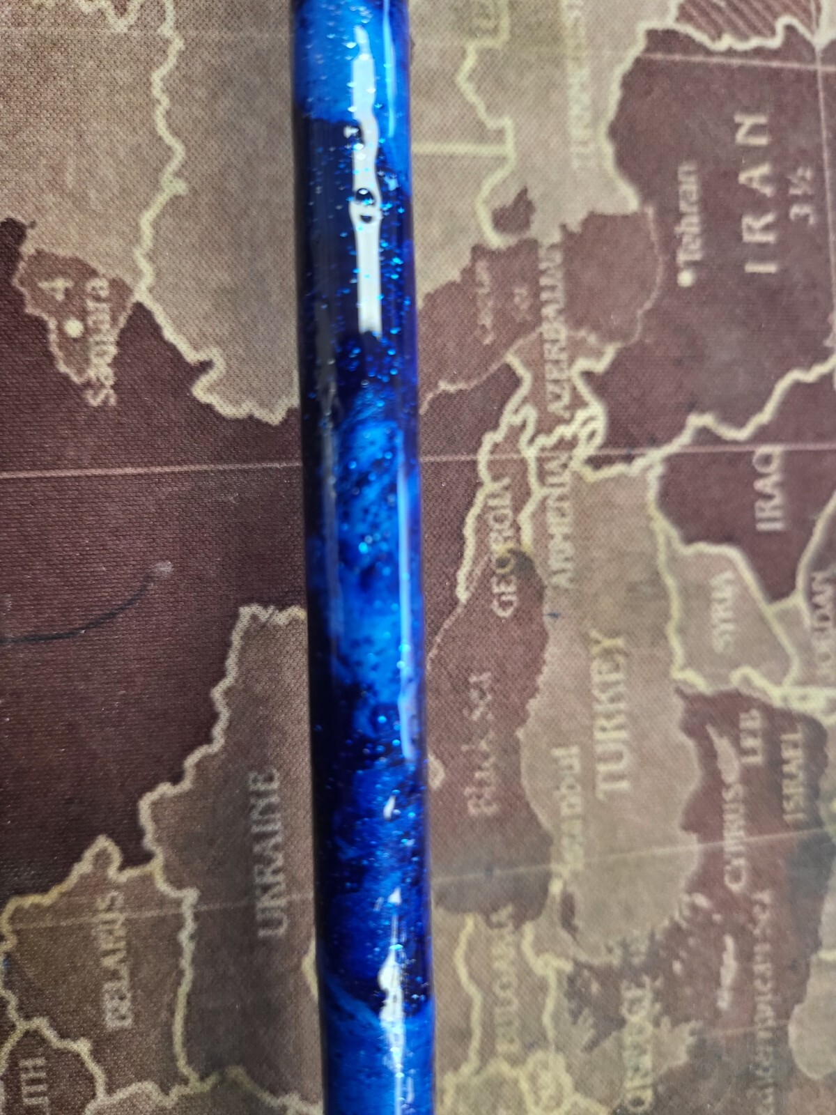 Custom Fishing Rod with Real Alligator Skin Grips and Awesome Paint Job