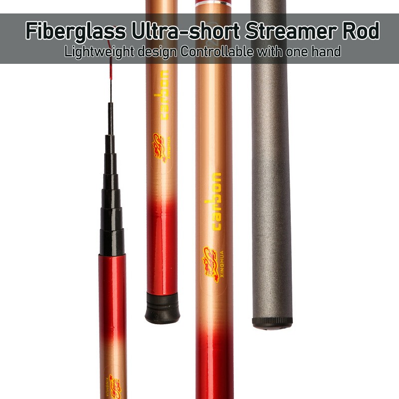 Ultra-short Fishing Rod Fiberglass Telescopic Fishing Pole Freshwater 1.8M-3.6M
