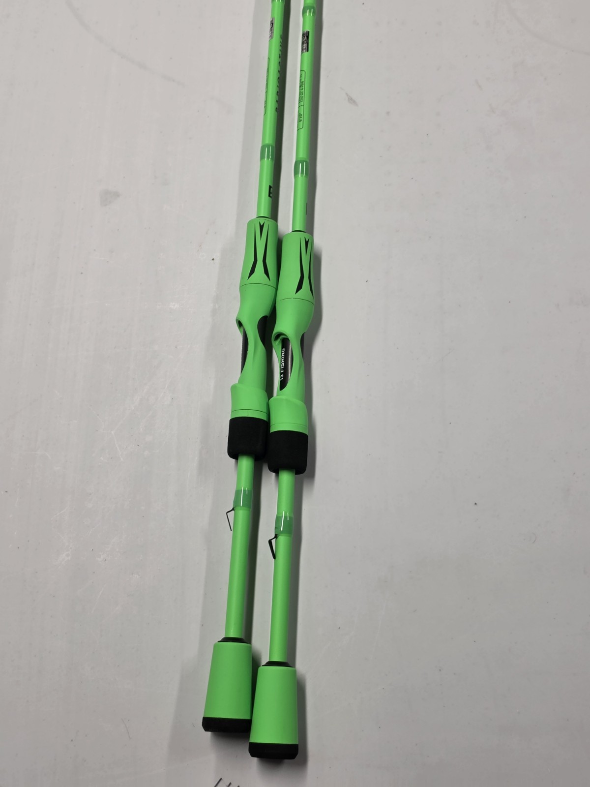 (LOT OF 2) 13 Fishing Radioactive Pickle 1 Piece Spinning Rods 6’10” ML Fast