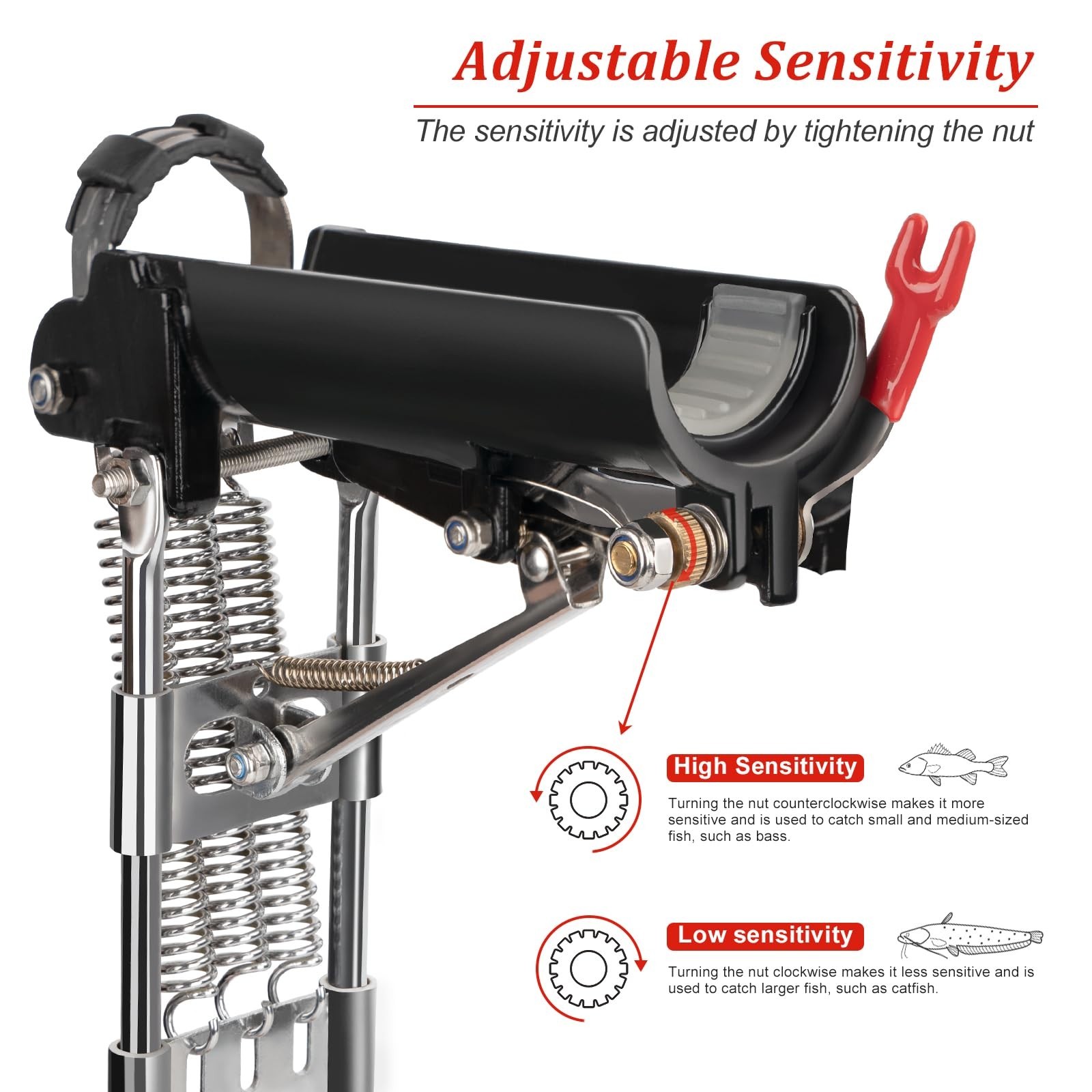 QualyQualy Fishing Rod Holders for Ground, High Sensitivity Spring Automatic …