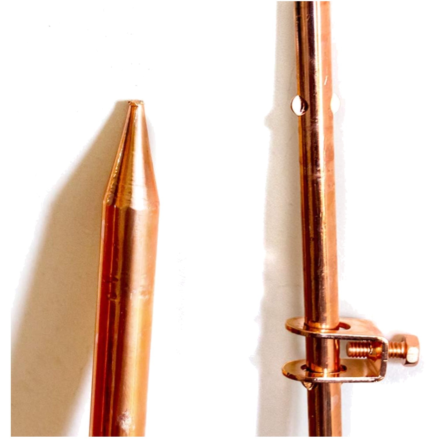 3/8″ Copper Grounding Rod with Wire Clamp