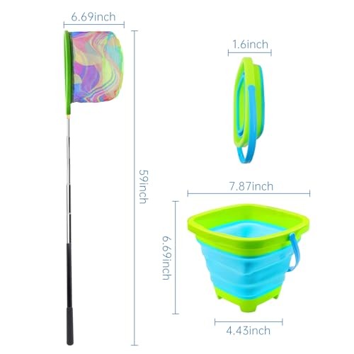 2PCS Telescopic Fishing Net & Bucket Set Youth Freshwater