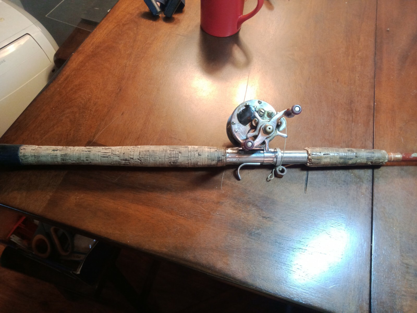 Fishing Rod St Croix Fiberglass Double Power Pflueger Rocket Reel (Tip Broken)