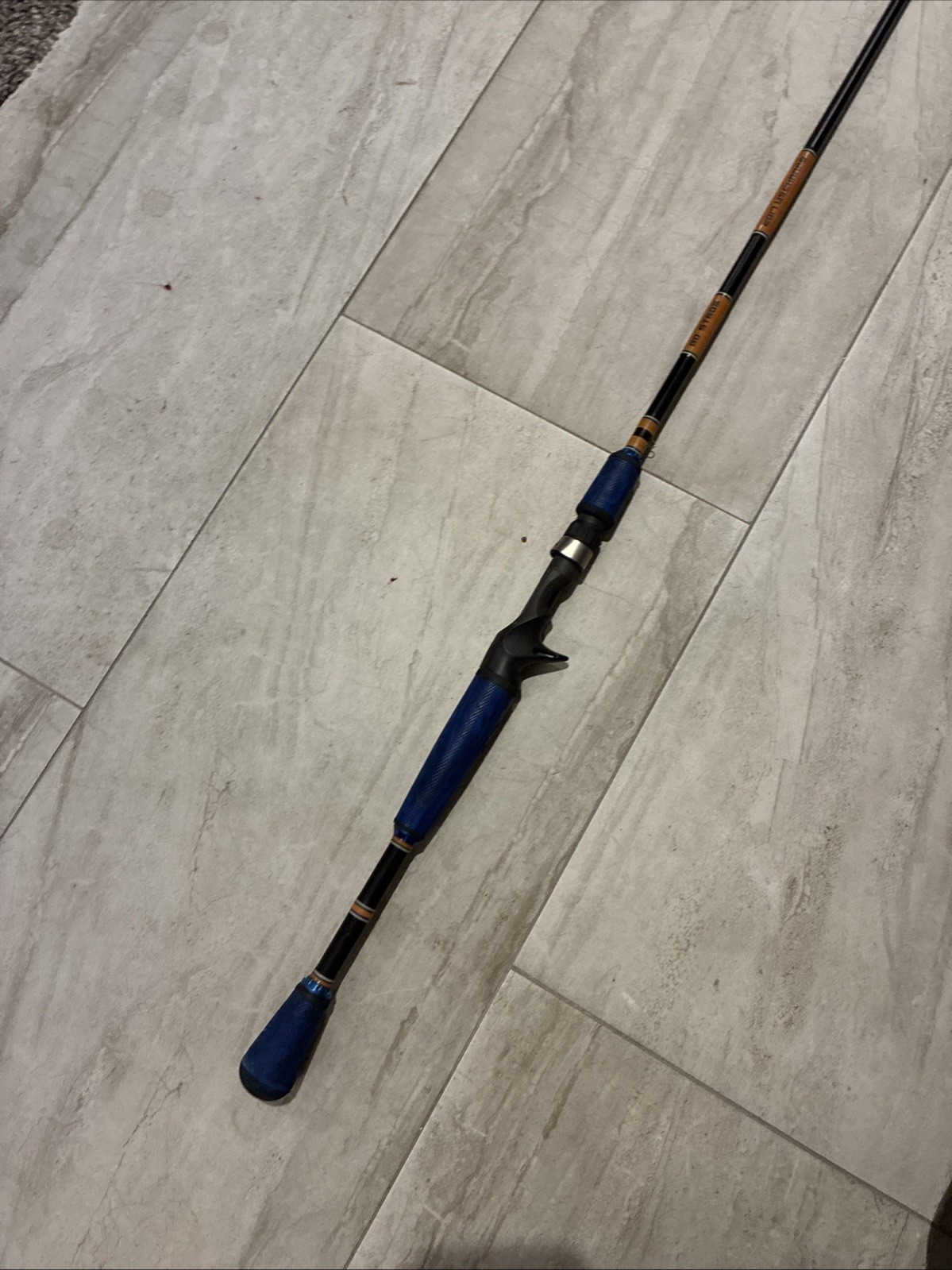 Nice Preowned custom built 6’-10” bass fishing rod “GO STROS 2017 WS Champs”