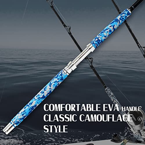 Fishing Trolling Rod 1 Piece/2 Piece Saltwater Offshore Heavy Roller Rod Big