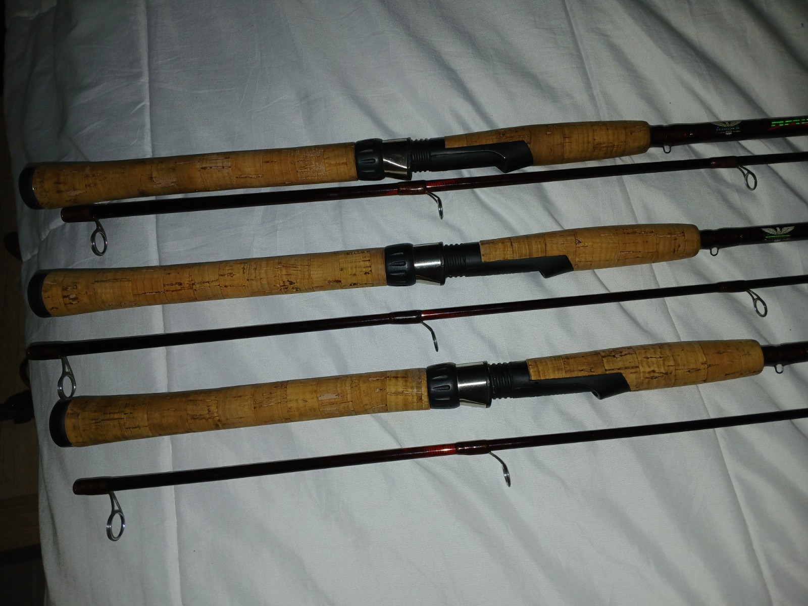 Rare Set Of (3) Fenwick HMG Carbon Veil 2pc 7ft spinning rods, H,M,ML!!