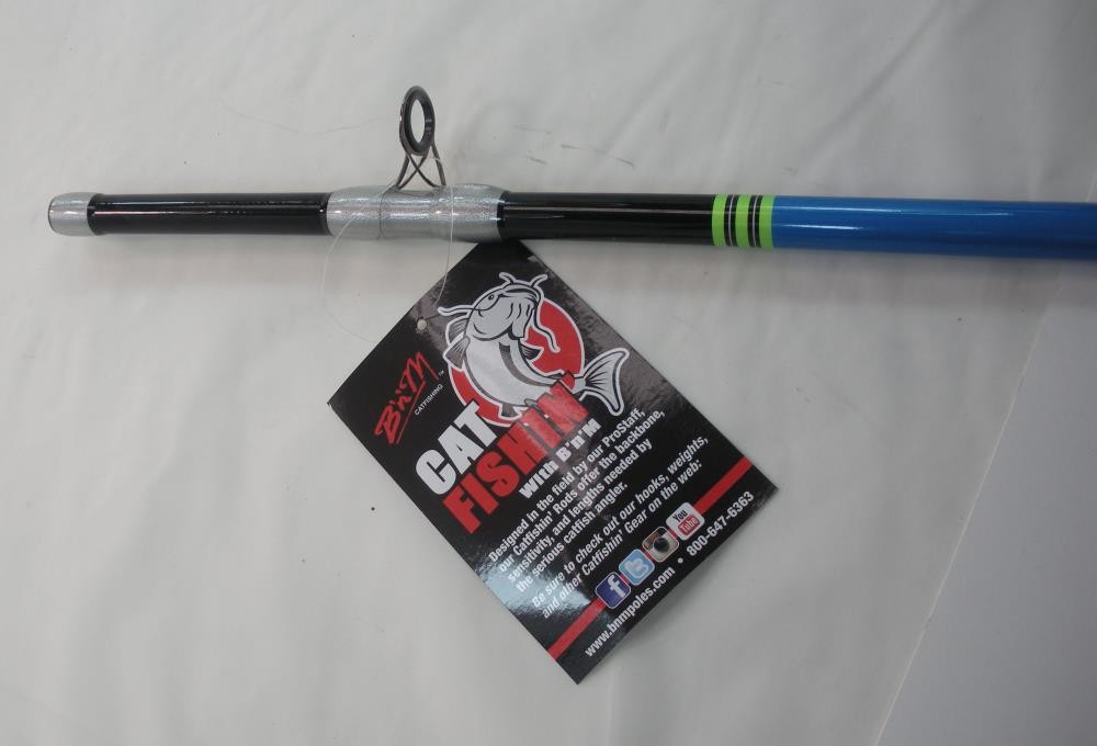 B n M SCATC70 Silver Cat Casting Rod 7 ft. 2 pc Medium ActionGlow Tip Cord Grip
