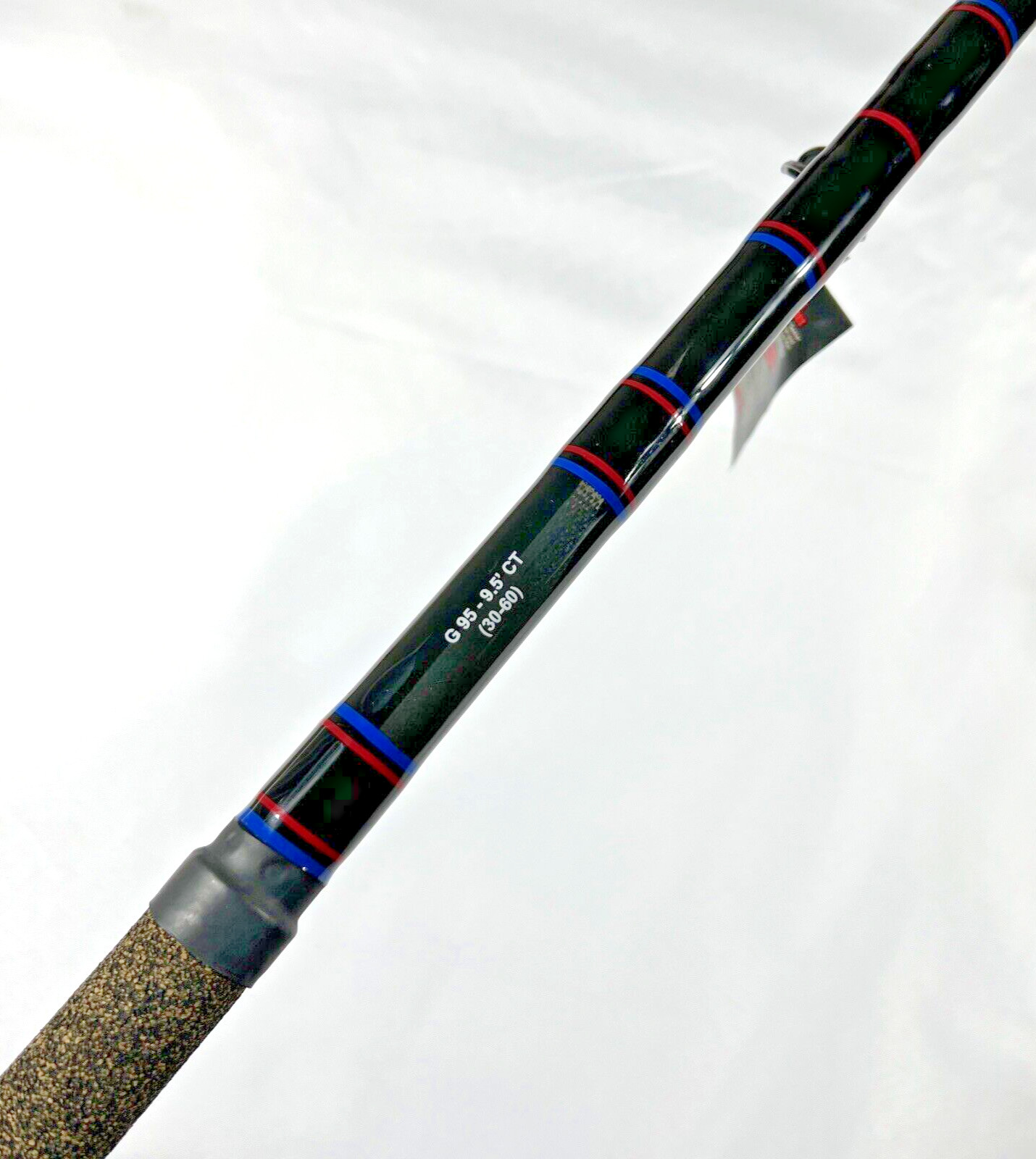 Seeker G 95-9.5’ CT Black Steel Graphite 30-60Lb Live Bait 9.5FT Fishing Rod USA