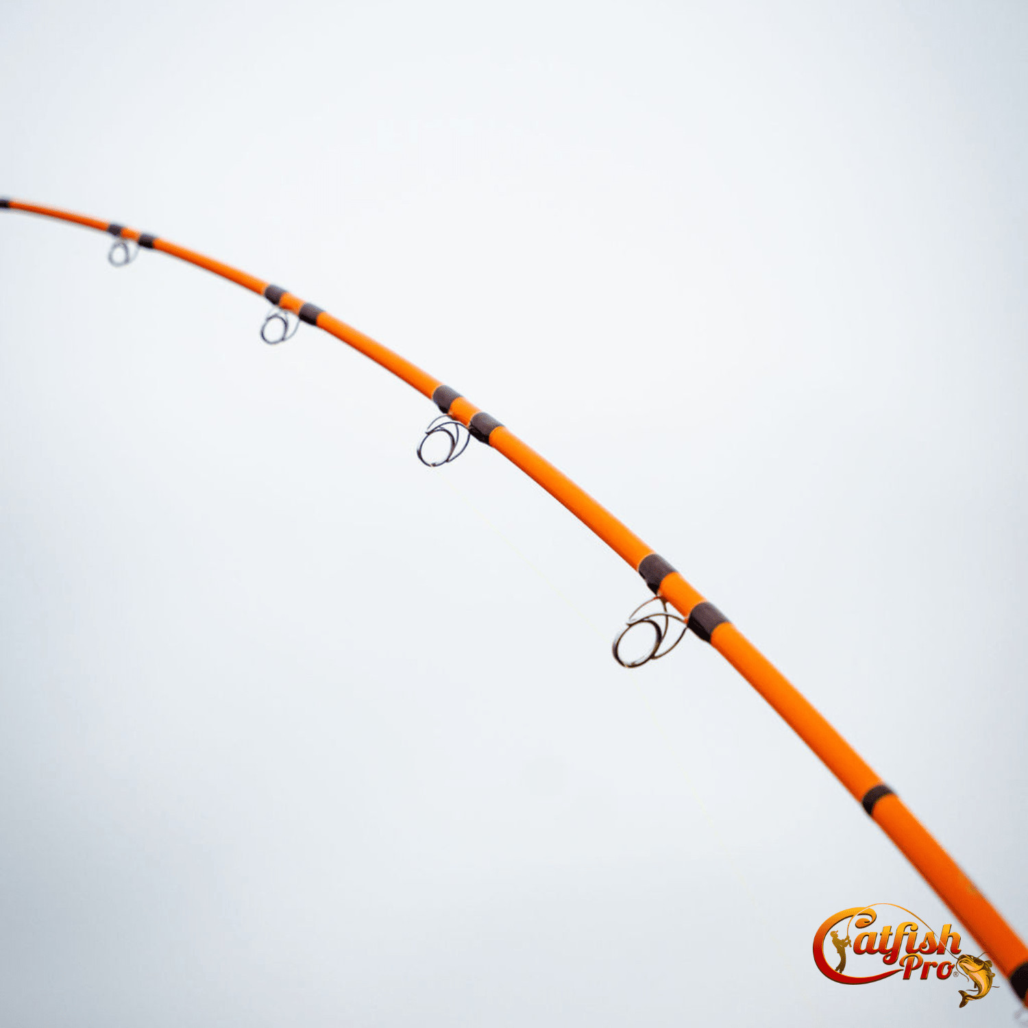 Catfish Pro 7’6″ Fishing for Fun Spinning Rod Glow Tip S-Glass E-Glass