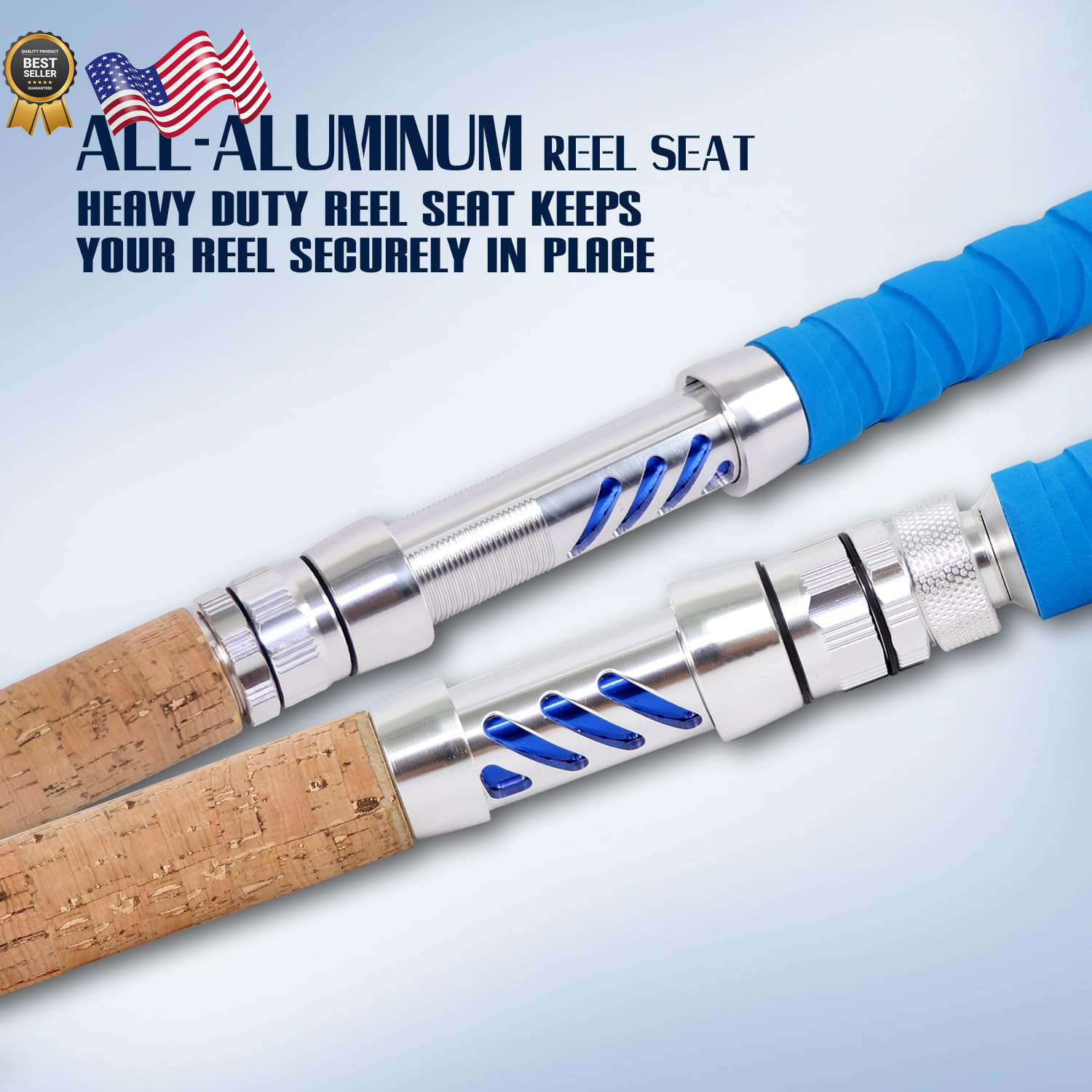 Fiblink Saltwater Fishing Rod Heavy Duty Trolling Rod Conventional Boat Stand