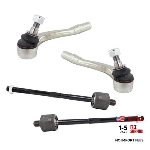 Front Inner and Outer Tie Rod Set 4 Piece Compatible with 08-11 C300 PSA66889
