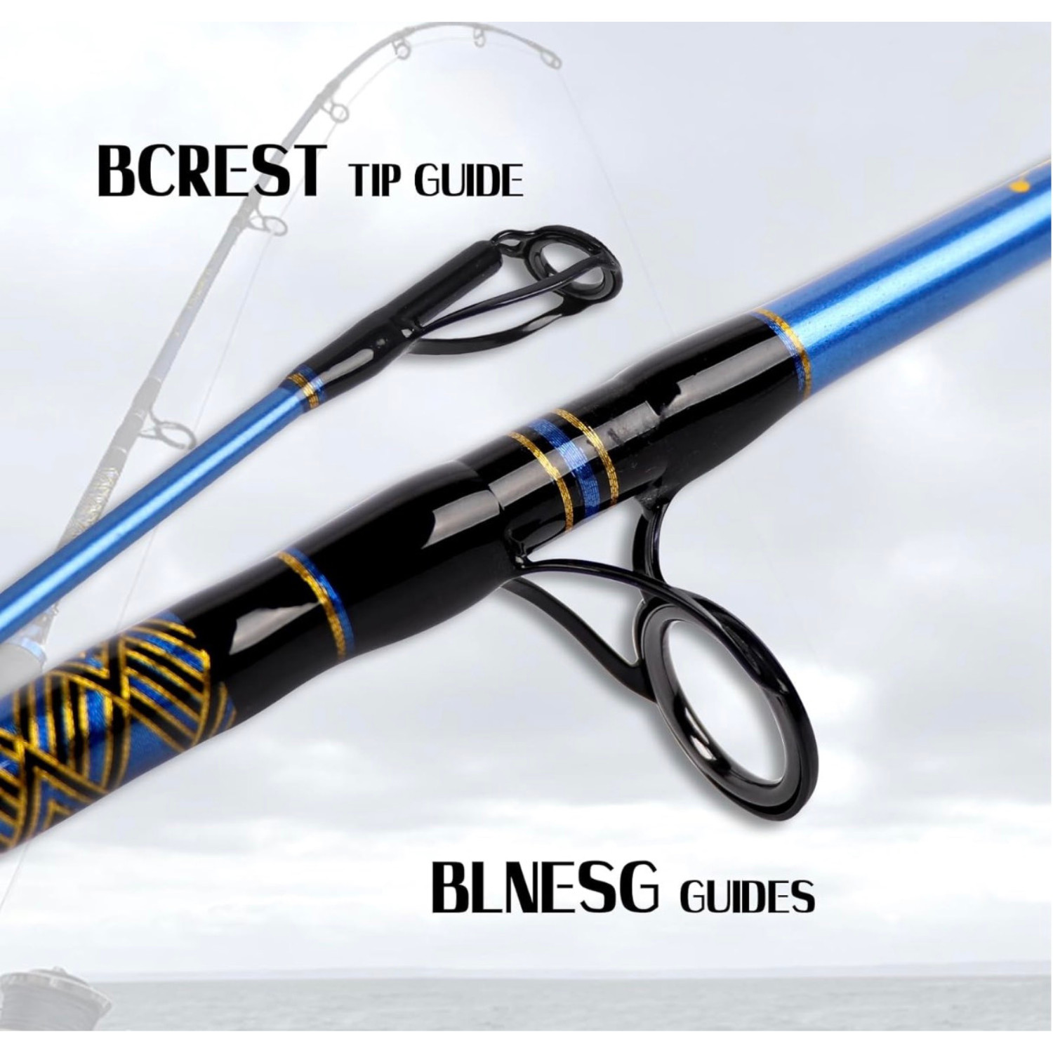 Fiblink 5’6″ Heavy Saltwater Jigging Spinning Rod 80-120lb Offshore Tuna
