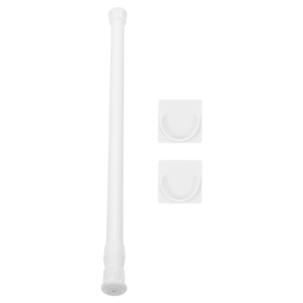 Multi- function Closet Rod Shower Curtain Rail Telescopic Rod No Punching