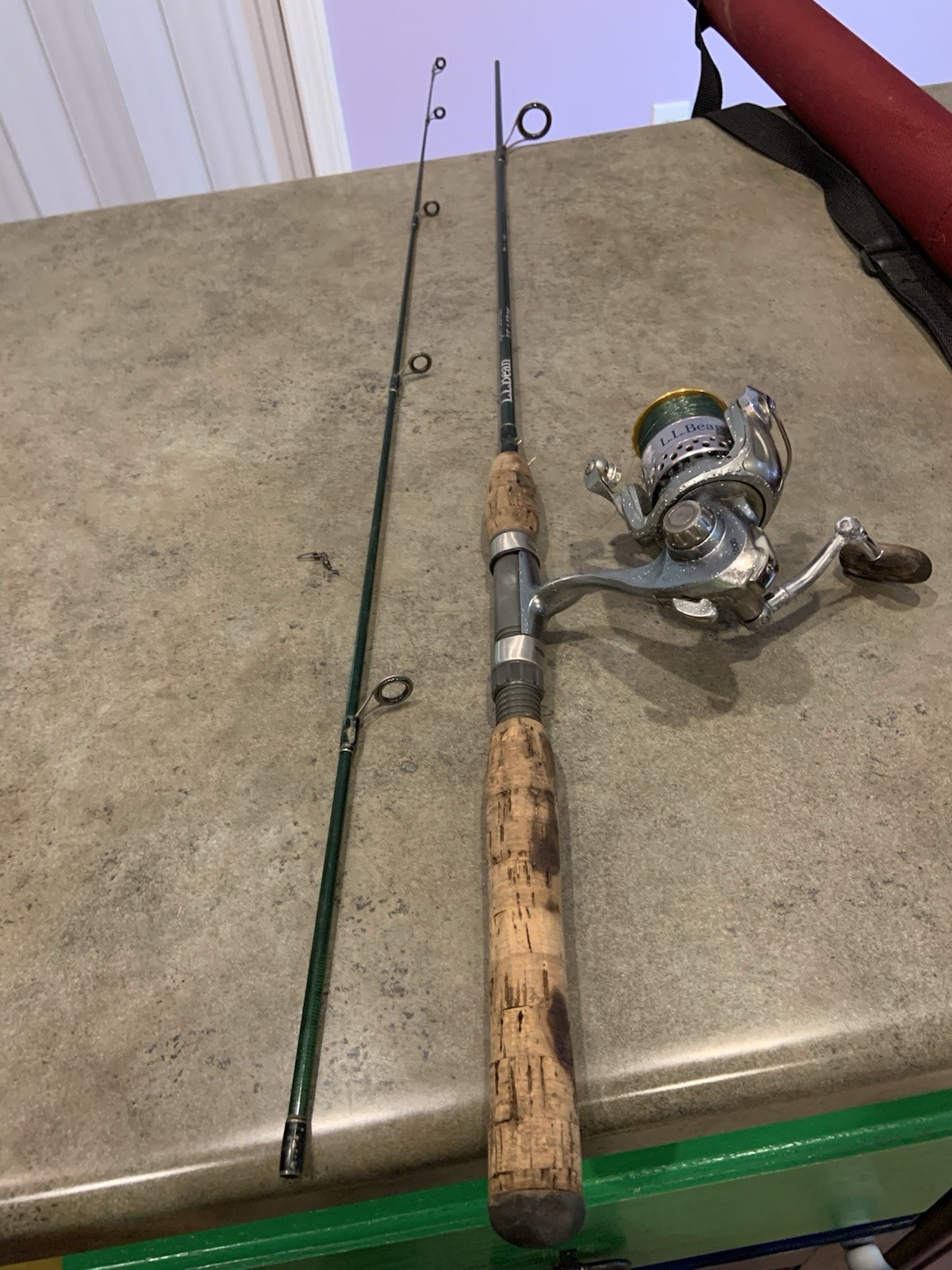 LL Bean Spin Series FishingPole 5’6” 4-8Lb Test Case Reel Needs Repair