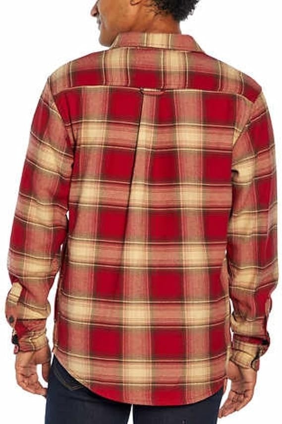 Orvis Men’s M Red Plaid Flannel Shirt Jacket Long Sleeve B1171