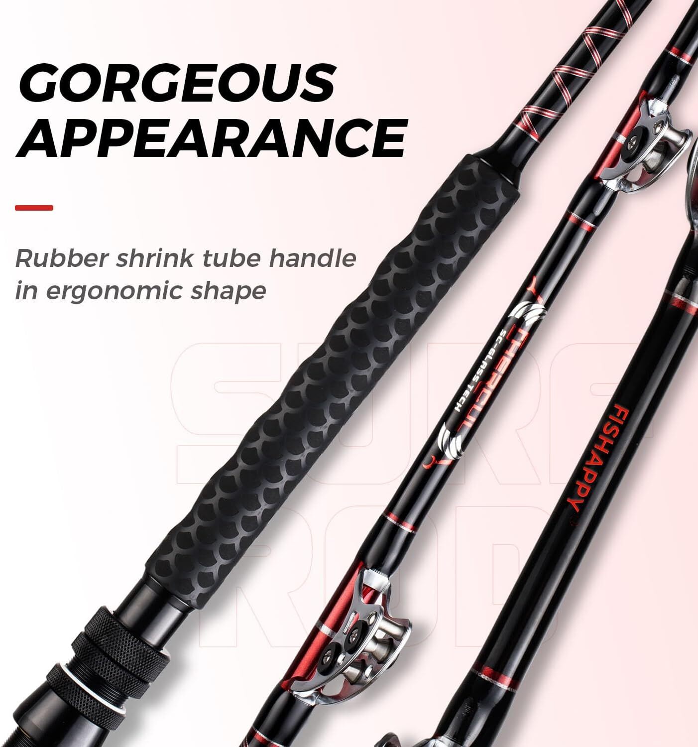 Straight/Bent Butt Trolling Rod Saltwater Offshore Fishing Pole Roller Big Game